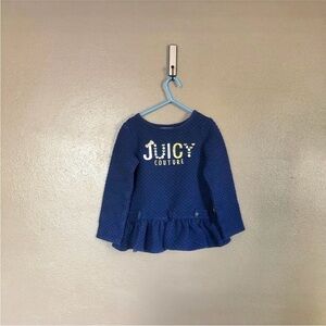 Kids Juicy Couture Navy Peplum Top Size 7